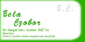 bela czobor business card